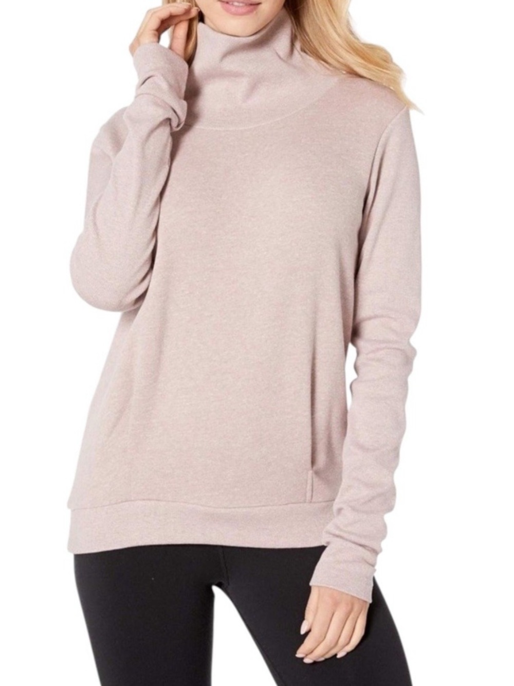 ALO Yoga Blush Rose Turtleneck Pullover